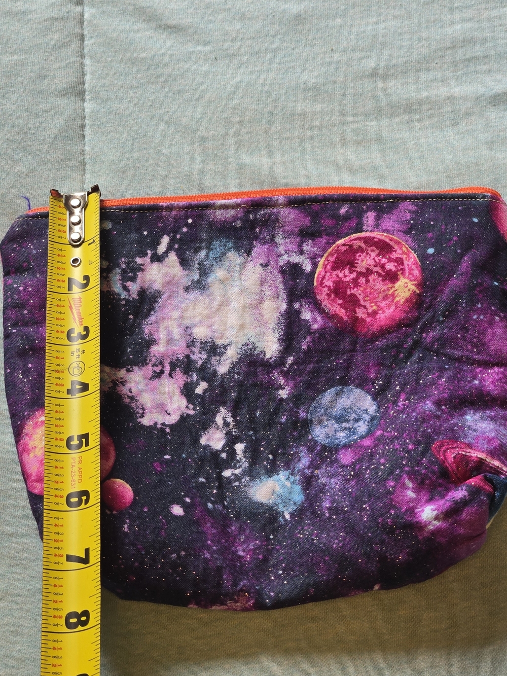 Galaxy Print Makeup Pouch in Purple and Pink